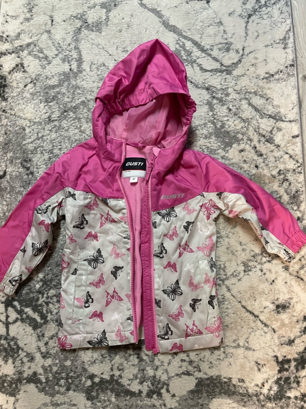 Gusti Girls fleece lined coat and rain pants